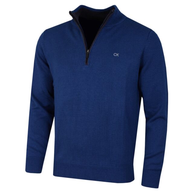 Calvin Klein Golf Mens 2024 1 2 Zip Cotton CK Sweater