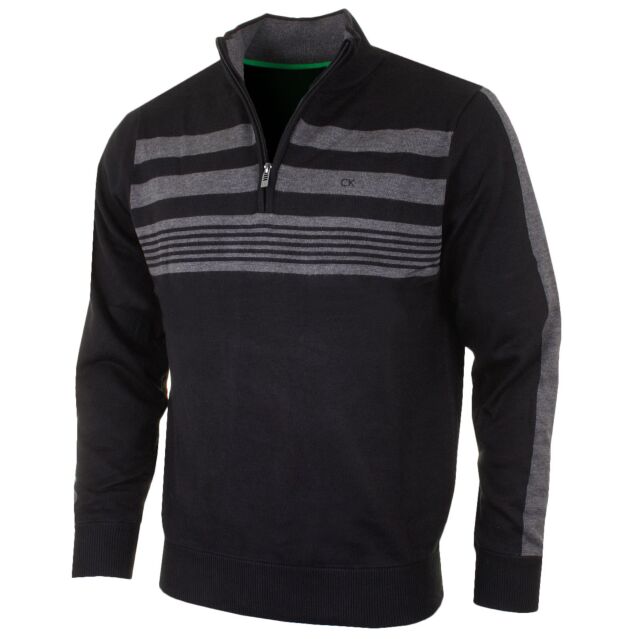Calvin Klein Golf C9192 Mens 2024 CK Stripeblock Lined Sweater