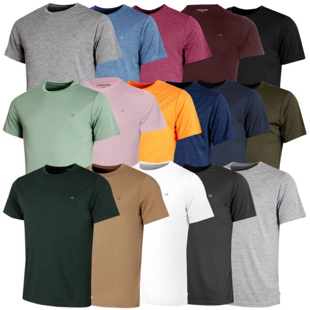 Calvin Klein Mens 2025 Harlem Quick Drying Crew Neck Lightweight Golf T-Shirt