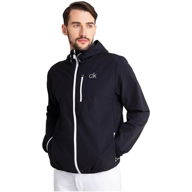 Calvin Klein Mens 24/7 UltraLite Water Repellent Hooded Stretch Jacket