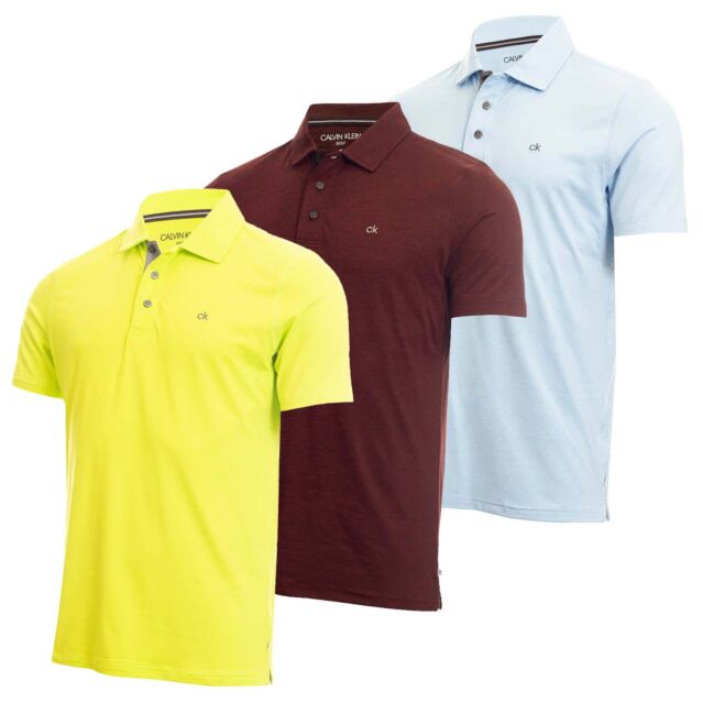 Calvin Klein Mens Newport Wicking Golf Polo Shirt