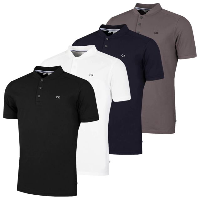 Calvin Klein Mens 2024 Blade Collar Campus Golf Polo Shirt