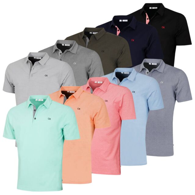 Calvin Klein Mens 2025 Prep Campus Oxford Pique Golf Polo Shirt