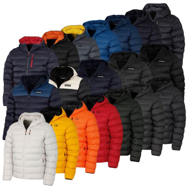 Calvin Klein Mens 2025 San Gabriel Woven Jacquard Padded Jacket