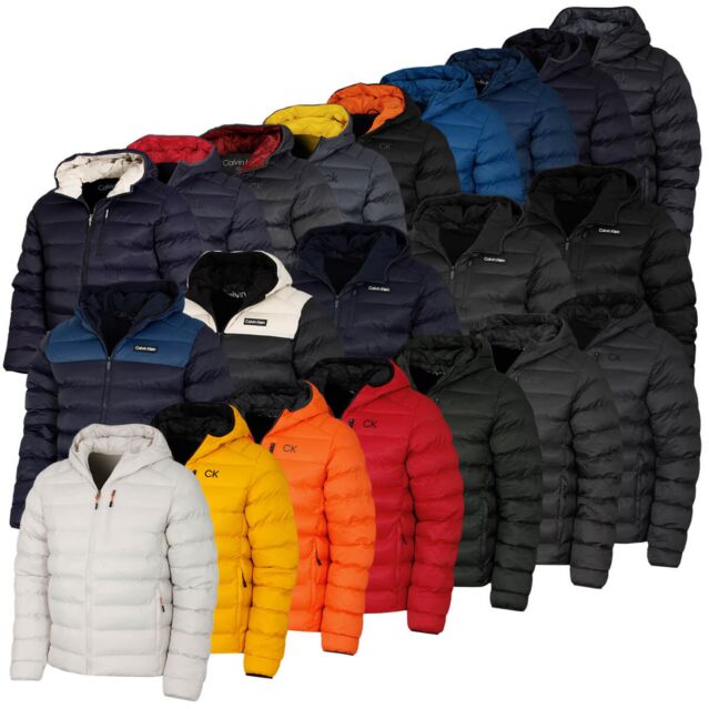 Calvin Klein Mens San Gabriel Padded Woven Jacquard Jacket