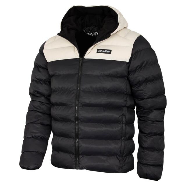 Calvin Klein Mens 2025 San Gabriel Padded Woven Jacquard Jacket