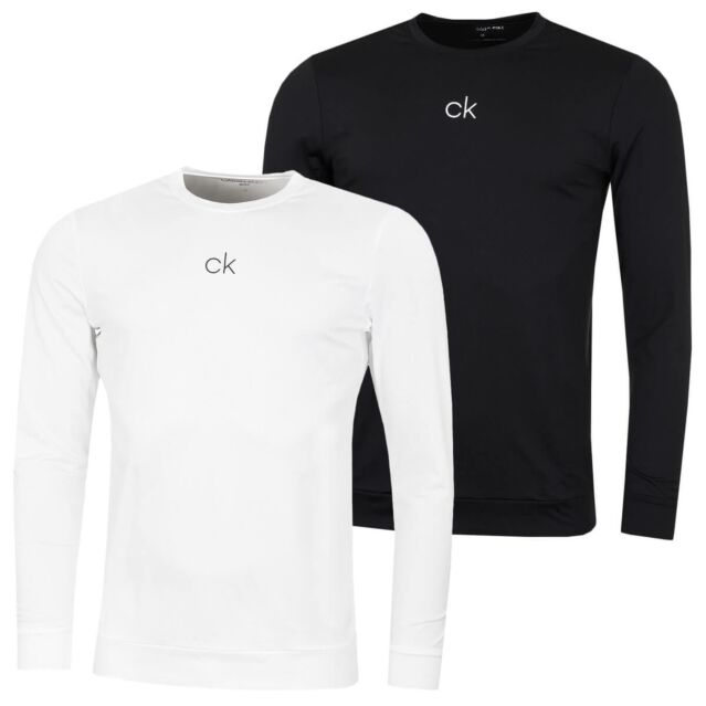 Calvin Klein Mens 2024 Printed Chest CK Logo Lightweight Training Top