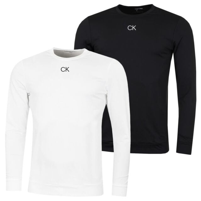 Calvin Klein Mens 2024 Printed Chest CK Logo Lightweight Training Top