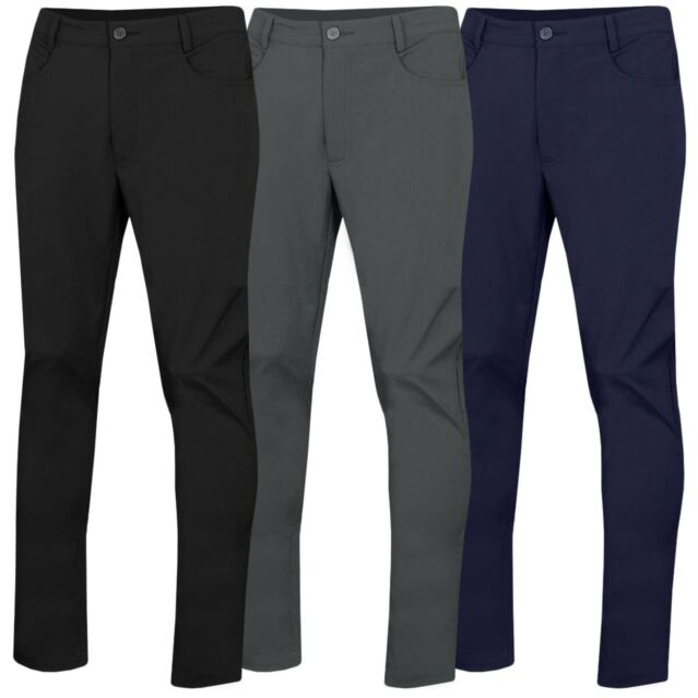 Men Dress Pants Slim Fit Stretch Chino Golf Pocket Hiking Flex Workwear  Trousers