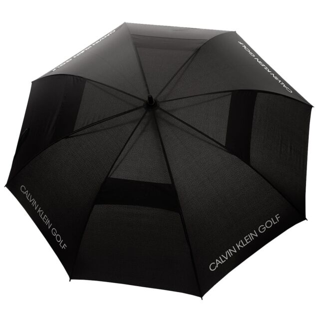 Calvin Klein Solid Colour Vented Double Canopy Golf Umbrella