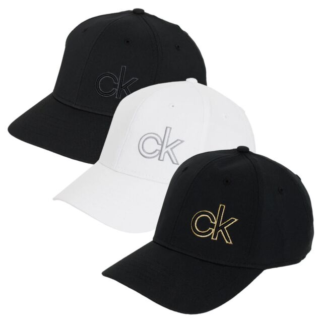 Calvin Klein Mens 2024 Q-Max Contrast CK Quick Dry Logo Adjustable Cap