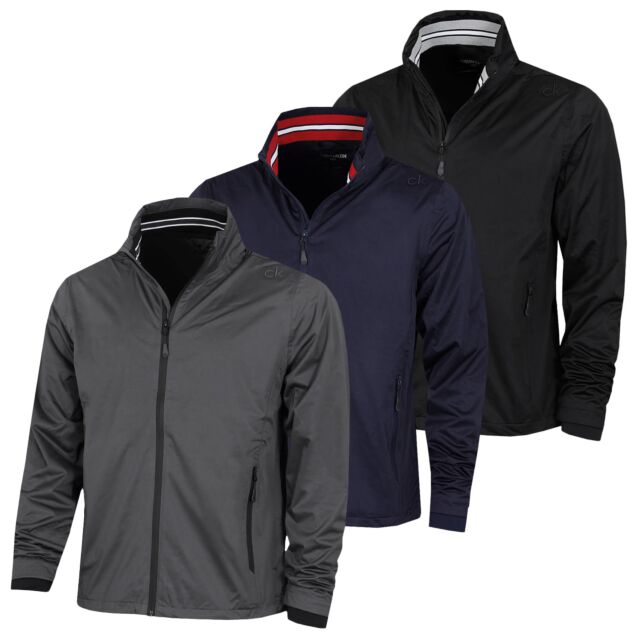Calvin Klein Mens 2025 Collar Detail Waterproof Stretch Golf Jacket
