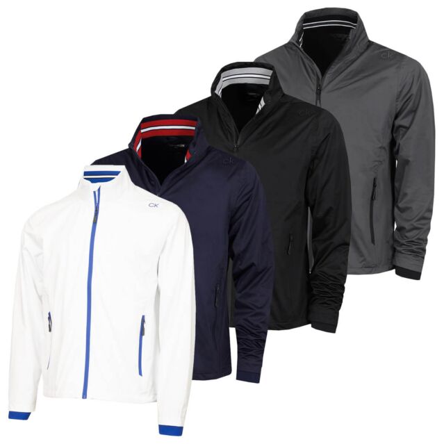 Calvin Klein Mens 2026 Collar Detail Waterproof Stretch Golf Jacket