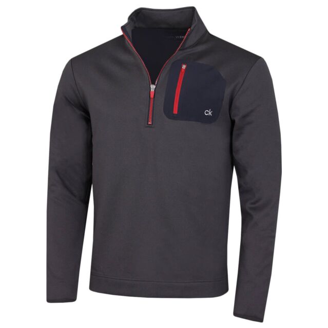 Calvin Klein Mens Voyage Performance 1/2 Zip Golf Sweater