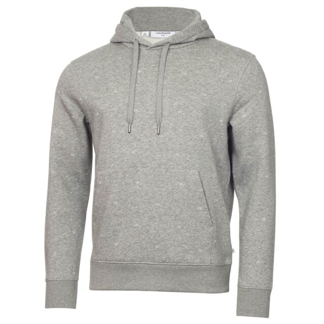 Calvin Klein Mens Planet Monogram Performance Cotton Eco-Friendly Hoodie