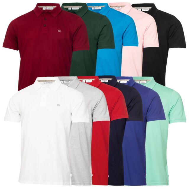 Calvin Klein Mens 2025 Planet Friendly Moisture Wicking Supersoft Polo Shirt