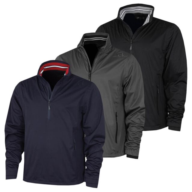 Calvin Klein Mens 2025 Waterproof Half Zip Stretch Golf Jacket