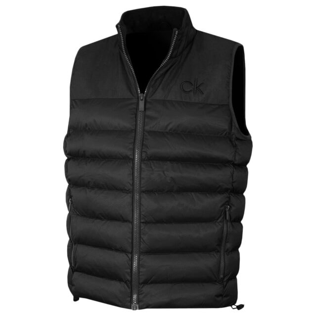 Calvin klein golf lassen padded gilet in black outlet