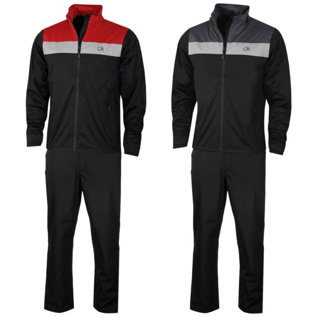 Calvin Klein Mens 2024 Colour Block Breathable Waterproof Golf Suit