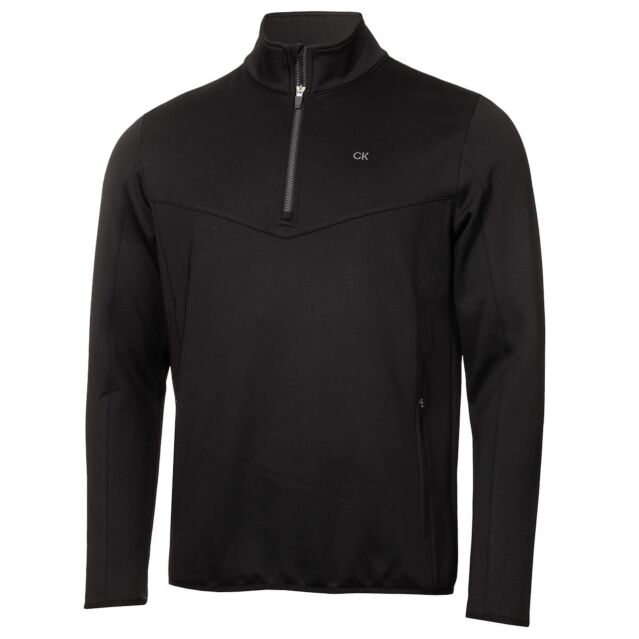 Calvin Klein Mens Traverse Half Zip Midlayer Stretch Golf Sweater