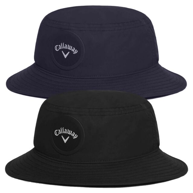 Callaway Golf Mens Aqua Dry Waterproof One Size Versatile Logo Bucket Hat