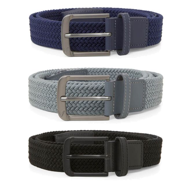 Callaway Golf Mens 2025 Stretch Braided Leather Chev Logo Durable Golf Belt
