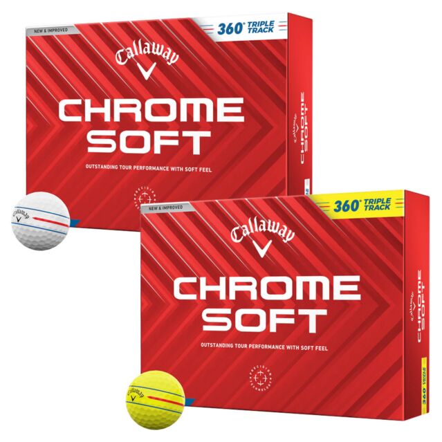 Callaway Golf Unisex 2024 Chrome Soft 360 Triple Track 24 12 Pack Golf Balls