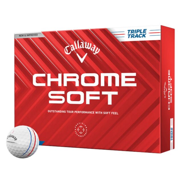 Callaway Golf Unisex 2024 Chrome Soft Triple Track 24 12 Pack Golf Balls