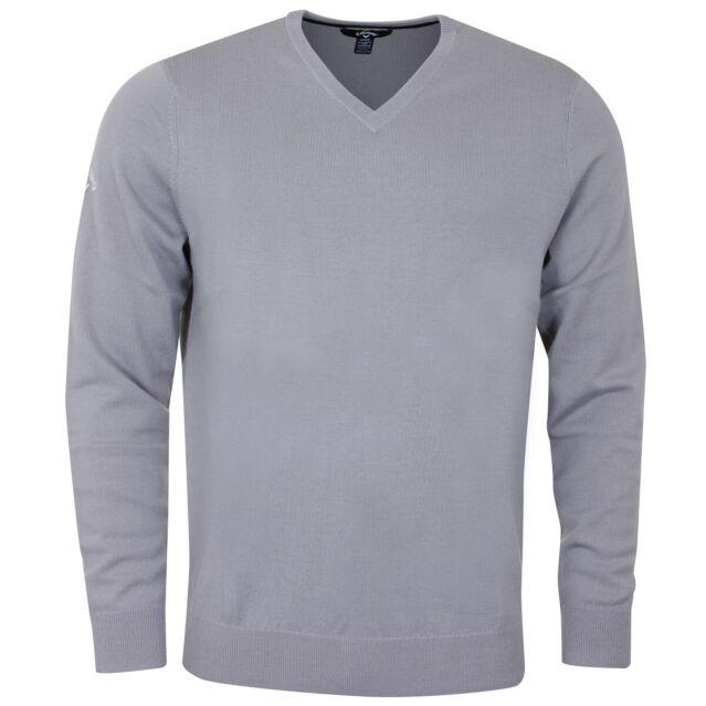 Callaway Mens Ribbed V-Neck Merino Sweater - Griffin - XL