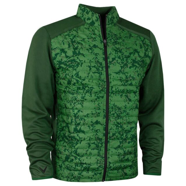 Callaway Golf Mens Abstract Camo Printed Full Zip Thermal Sweater