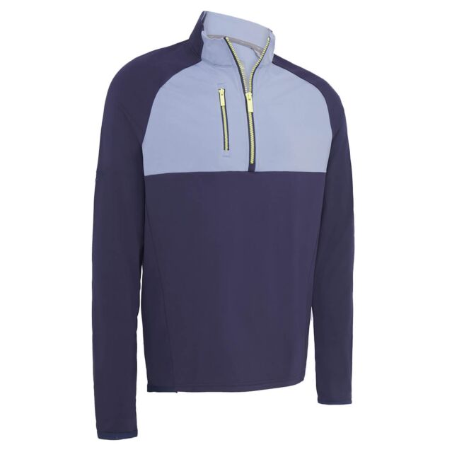 Callaway Golf Mens Colour Block 1/4 Zip Chev Water Repellent Sweater