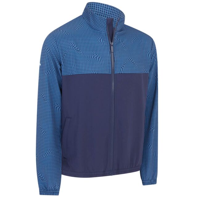 Callaway Golf Mens Golf Blocked Full Zip Wind Resistant Jacket