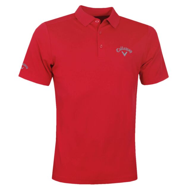 Callaway Mens Tournament Ribbed Opti-Dri Golf Short Sleeve Polo Shirt