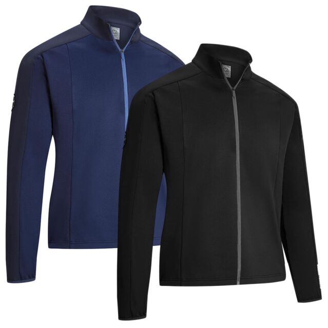 Callaway Golf Mens Thermore Mixed Media Thermal Stretch Swing Tech Sweater