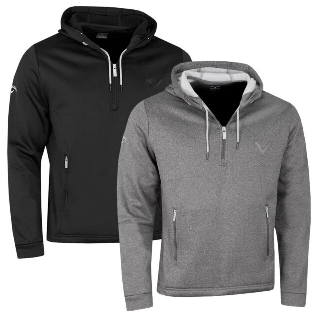 Pull Callaway SwingTech à Manches Longues - Fermeture Éclair 1/4, Tissu Thermique, Pour Golf Et Outdoor