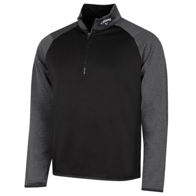 Callaway Golf Mens Long Sleeve 1 4 Zip Waffle Two Tone Sweater