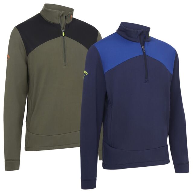 Callaway Golf Mens High Gauge Aquapel Thermal Fleece Sweater