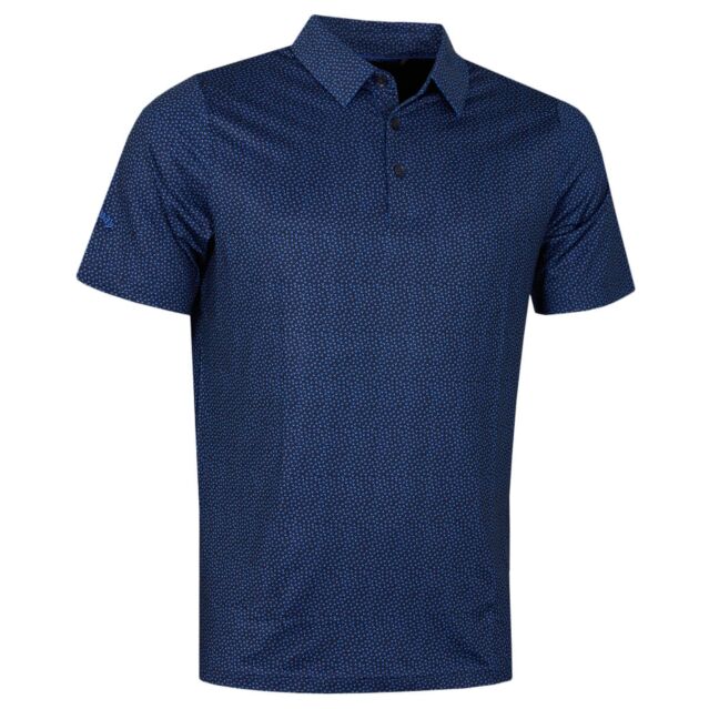 Callaway Golf Mens Trademark Geo Print Recycled Swingtech Polo Shirt