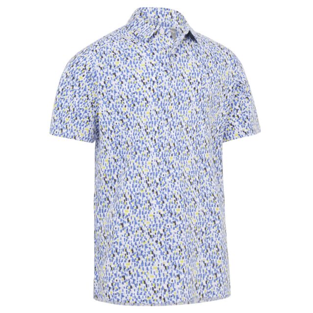 Callaway Golf Mens Micro Abstract Print Swingtech Short Sleeve Polo Shirt