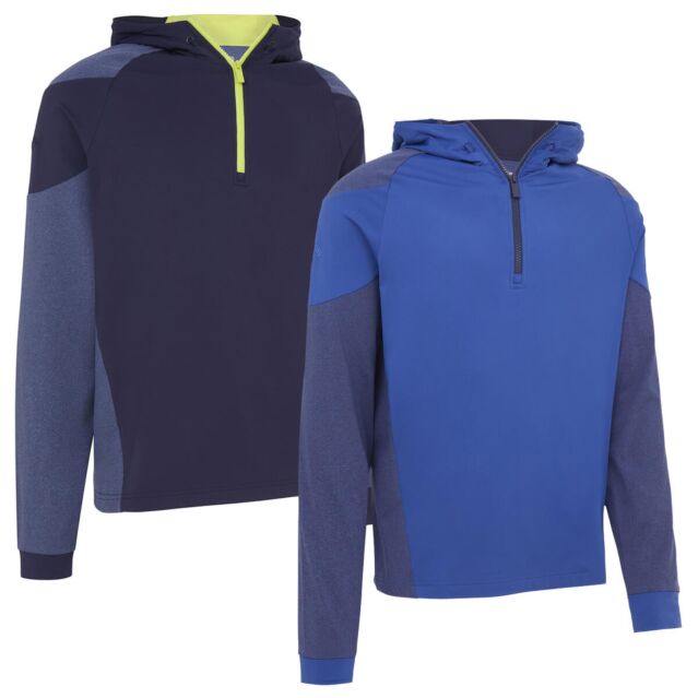 Callaway Golf Mens 1/4 Zip Mixed Media Water Repellent Pullover Sweater