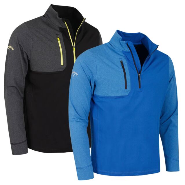 Callaway Golf Mens Aquapel Mixed Media Breathable Pullover Sweater