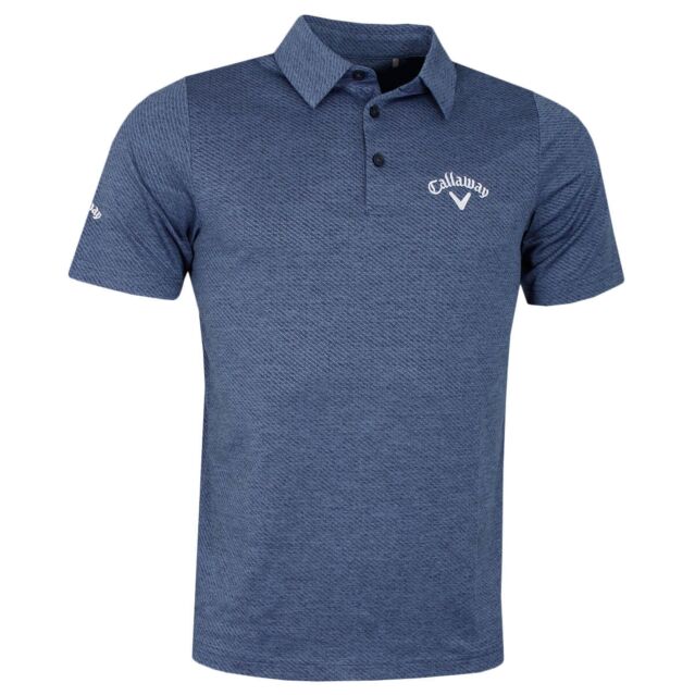 Callaway Golf Heathered Jacquard Opti-Dri Wicking Golf Polo Shirt
