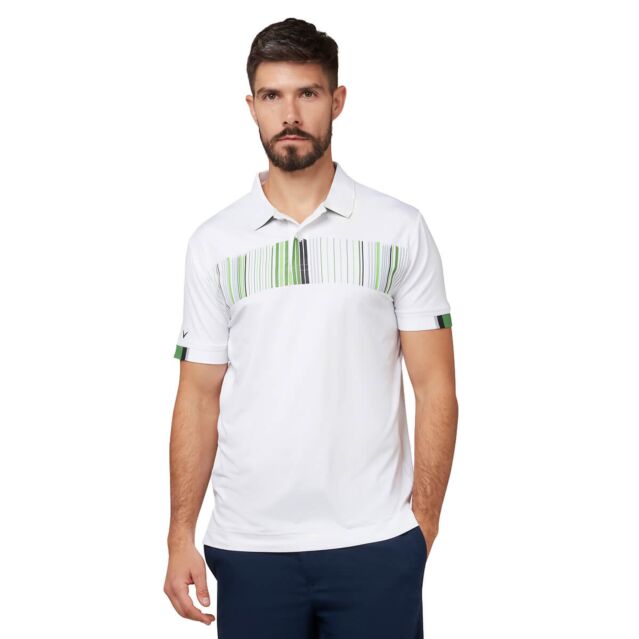 Callaway Golf Mens Multi-Color Floppy Disk Print SwingTech Polo Shirt