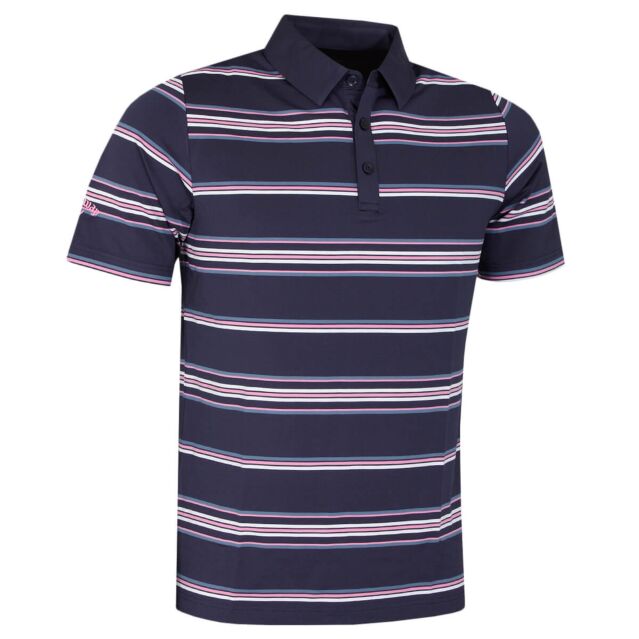Callaway Golf Mens Resort Ventilated Stripe Stretch Polo Shirt