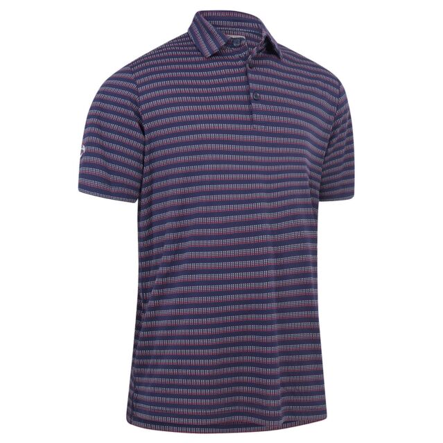 Callaway Golf Mens Ombre Jacquard SwingTech Ventilated Polo Shirt