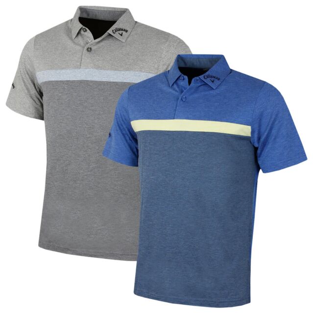 Callaway Golf Mens Soft Touch Colour Block Moisture Wicking Polo Shirt