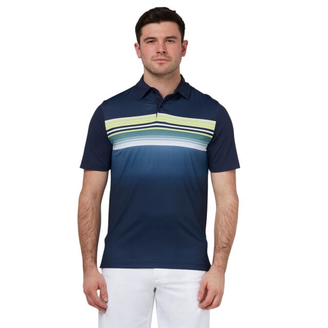 Callaway Golf Mens Fluid Stripe Engineered Ventilated Polo Shirt