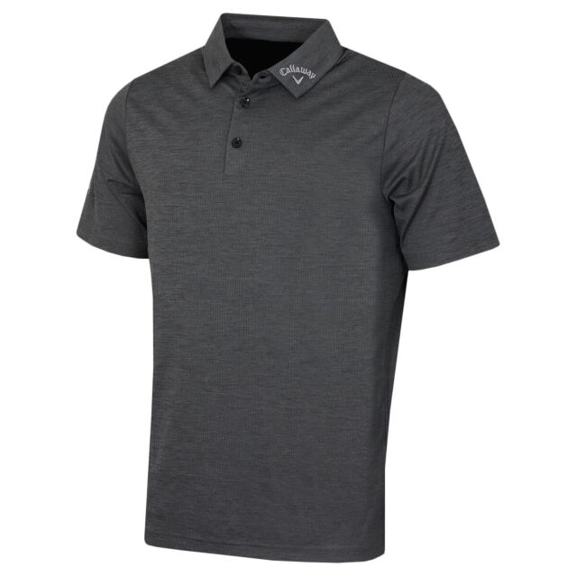 Callaway Golf Mens 2024 Classic Jacquard Stretch Moisture Wicking Polo Shirt