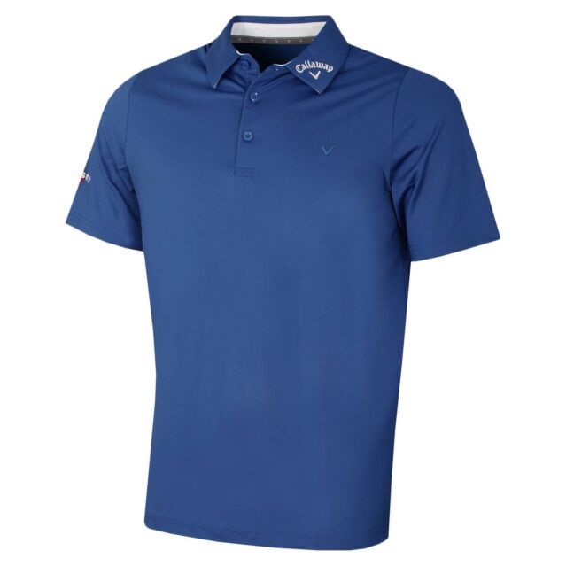Callaway Golf Mens Chev Odyssey Moisture Wicking Recycled Polo Shirt