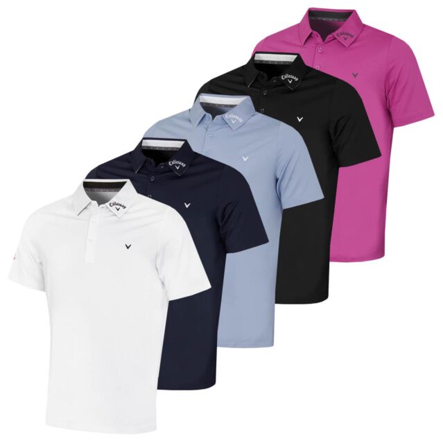 Callaway Golf Mens 2024 Chev Odyssey Moisture Wicking Recycled Polo Shirt